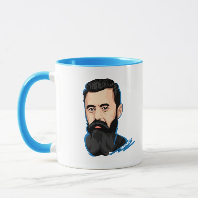 SABABA™ Theodor Herzl Israel Political Zionism Mug (Left)