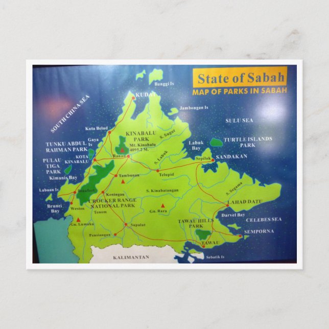 sabah parks postcard (Front)