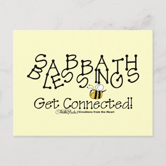 Sabbath Blessings Get Connected Postcard (Front)