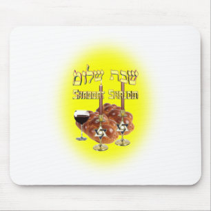 Sabbath Table, Shabbat Shalom Mouse Mat