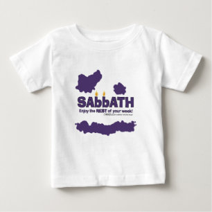 Sabbath with Candles- Enjoy the REST of Your Week Baby T-Shirt