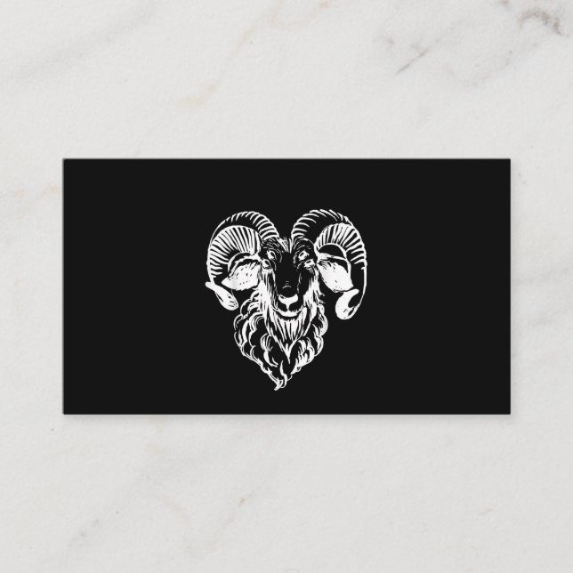 Sabbatic Baphomet Goat Evil Satanic Business Card (Front)