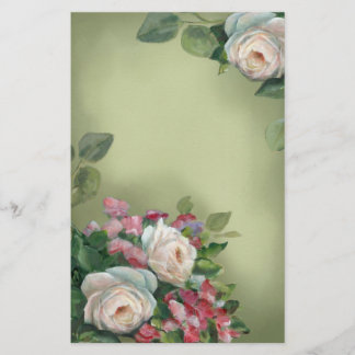 Sabby Chic Vintage Roses Stationery