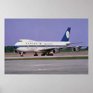 Sabena 747 on runway, Mirabel Airport, Montreal, C Poster