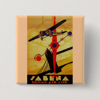 Sabena Art Deco Compass 15 Cm Square Badge