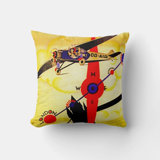 Sabena Art Deco Compass Cushion (Front)