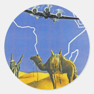 Sabena ~ Belgique Congo Classic Round Sticker