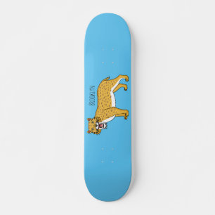 Saber-toothed tiger illustration  skateboard