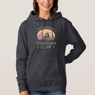 Sabertooth Tiger Retro Forest Sunset Club Hoodie