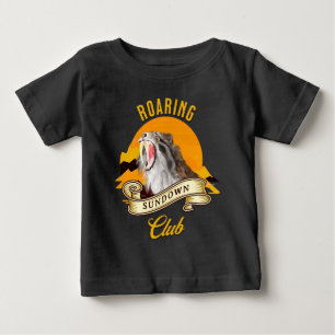Sabertooth Tiger Retro Sunset Adventure Club Baby T-Shirt