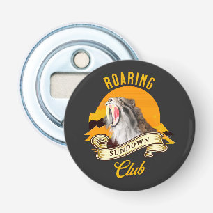 Sabertooth Tiger Retro Sunset Adventure Club Bottle Opener
