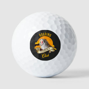 Sabertooth Tiger Retro Sunset Adventure Club Golf Balls