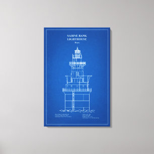 Sabine Bank Lighthouse - Texas – AD Canvas Print