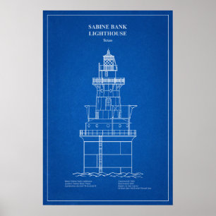 Sabine Bank Lighthouse - Texas – AD Poster