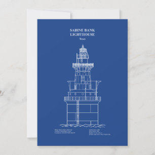 Sabine Bank Lighthouse - Texas – AD Thank You Card