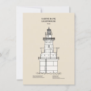 Sabine Bank Lighthouse - Texas - SBD Card