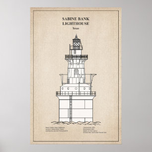Sabine Bank Lighthouse - Texas - SBD Poster