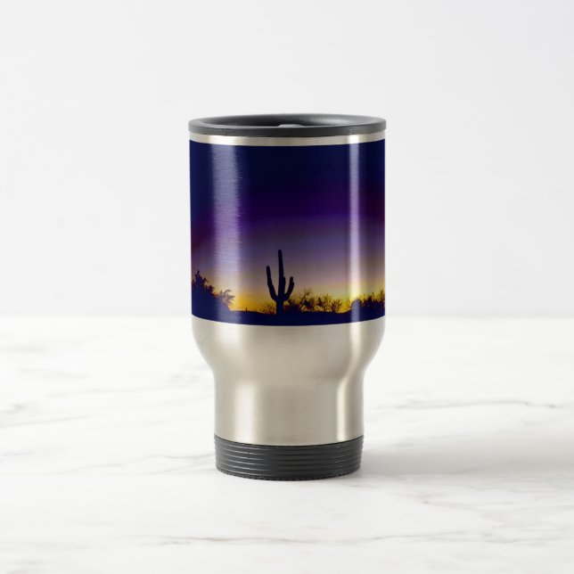 Sabino Canyon Arizona Sunset Travel Mug (Center)