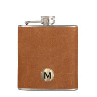 Sable Brown Leather Gold Monogram