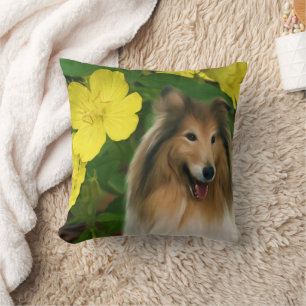 Sable Collie Dog Art Cushion