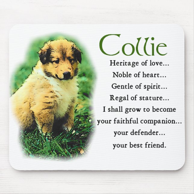Sable Collie Gifts Mouse Mat (Front)