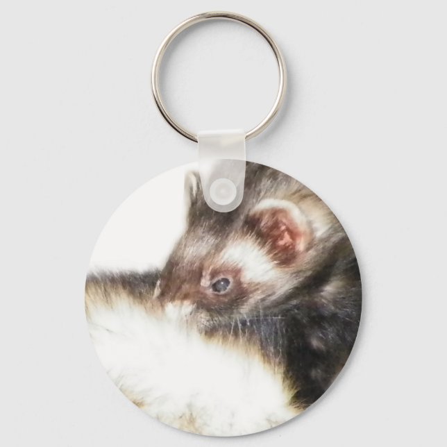 Sable Ferret Picture Key Ring (Front)