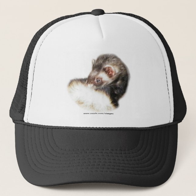 Sable Ferret Picture Trucker Hat (Front)