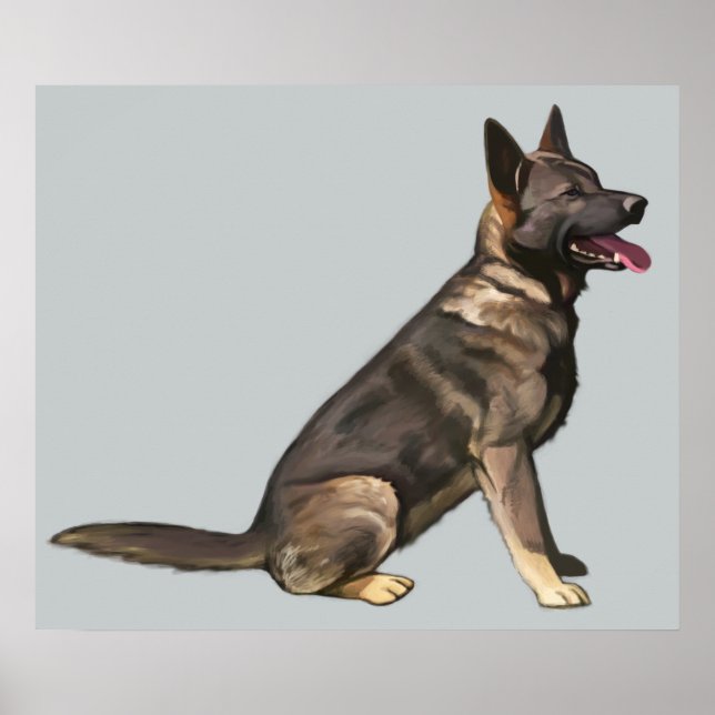 Sable German Shepherd Dog Poster (Front)