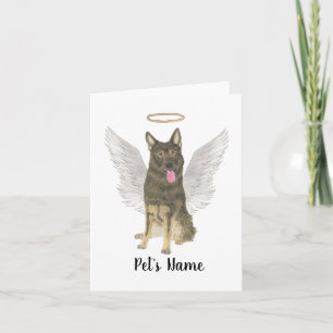 Sable German Shepherd Sympathy Memorial Card