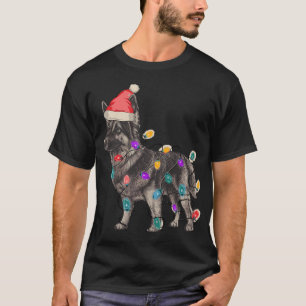 SABLE GERMAN SHEPHERD WITH SANTA CLAUS HAT CHRISTM T-Shirt