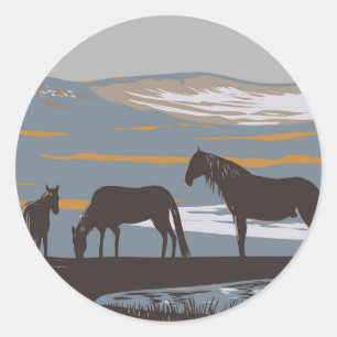Sable Island Horse Classic Round Sticker