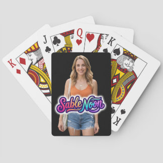 Sable Noon Beauty Pose #1 Playing Cards