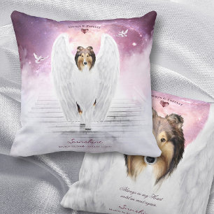 Sable Rough Collie Angel Dog Heaven - Pet Memorial Cushion