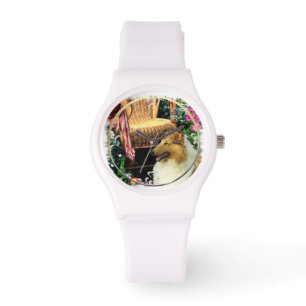 Sable Rough Collie Art Watch