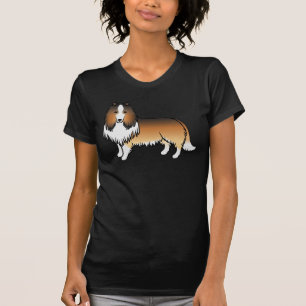 Sable Rough Collie Cute Cartoon Dog T-Shirt