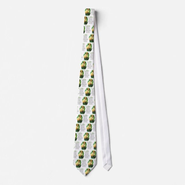 Sable Rough Collie Puppy Gifts Tie (Front)