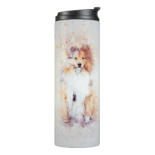 Sable Rough Collie Puppy Thermal Tumbler
