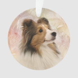 Sable Sheltie face Ornament