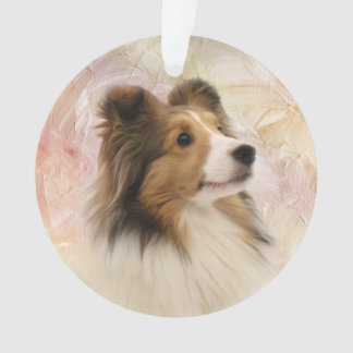 Sable Sheltie face Ornament