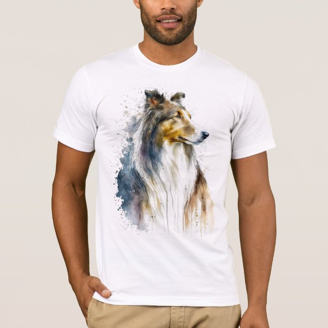 Sable Sheltie Painting T-Shirt (Front)