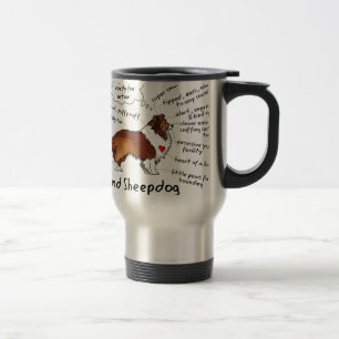 Sable sheltie travel mug