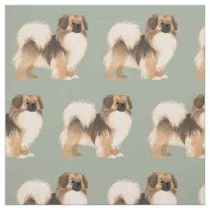 Sable Tibetan Spaniel Fabric