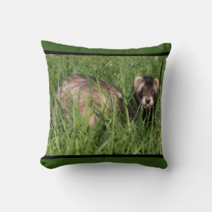 Sable Weasel Picture of a Ferret Cushion