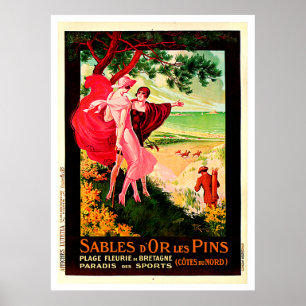 Sables D' Or Les Pins ~ France Travel Posters