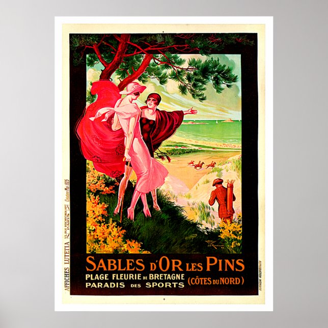 Sables D' Or Les Pins ~ France Travel Posters (Front)