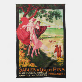 Sables d'Or les Pins Tea Towel