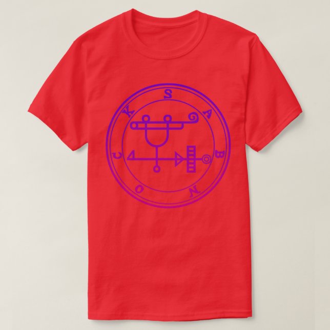 Sabnock Sigil Builds High Towers Purple Gradient T-Shirt (Design Front)