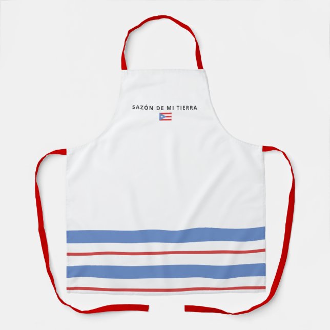 Sabor de Mi Tierra Puerto Rico Flag Apron (Front)