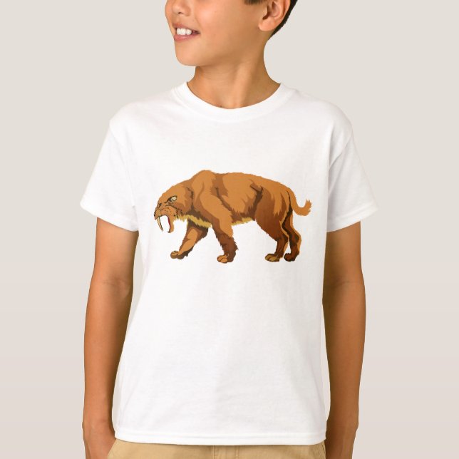 Sabre Tooth Cat T-Shirt (Front)
