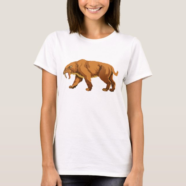 Sabre Tooth Cat T-Shirt (Front)